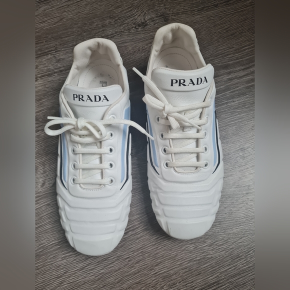 Prada Race Track low-top Logo Leather Sneakers size 37 - Picture 4 of 8